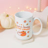 Autumn Leaves & Coffee Please! Mug - Handprinted Ceramic Mug with Original Katnipp Illustration, sixth