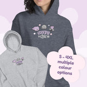 Bartholomew & Fluffy Gothic Halloween Hoodie | Spooky Kawaii Apparel Katnipp character product