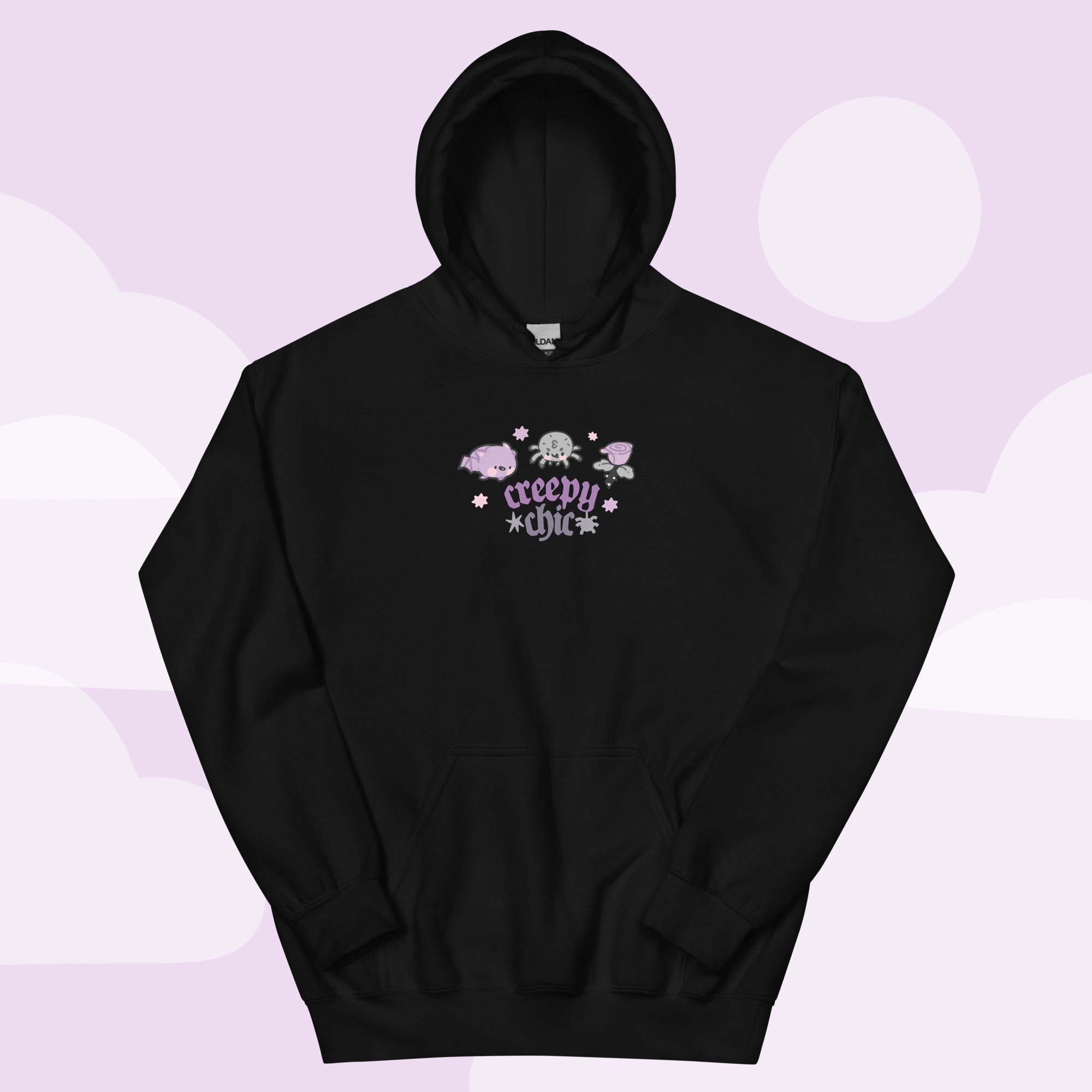 Bartholomew & Fluffy Gothic Halloween Hoodie | Spooky Kawaii Apparel Katnipp character product