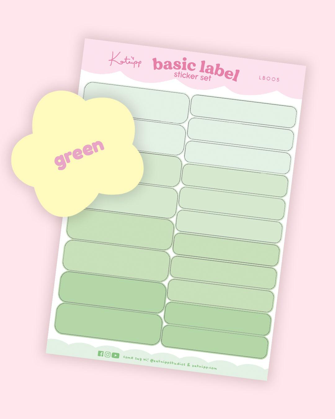 Basic Pastel Organisation Labels - Katnipp Studios