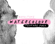 Black and White Watercolour Textures | Clip Art Digital Download | Commercial Use Katnipp character product