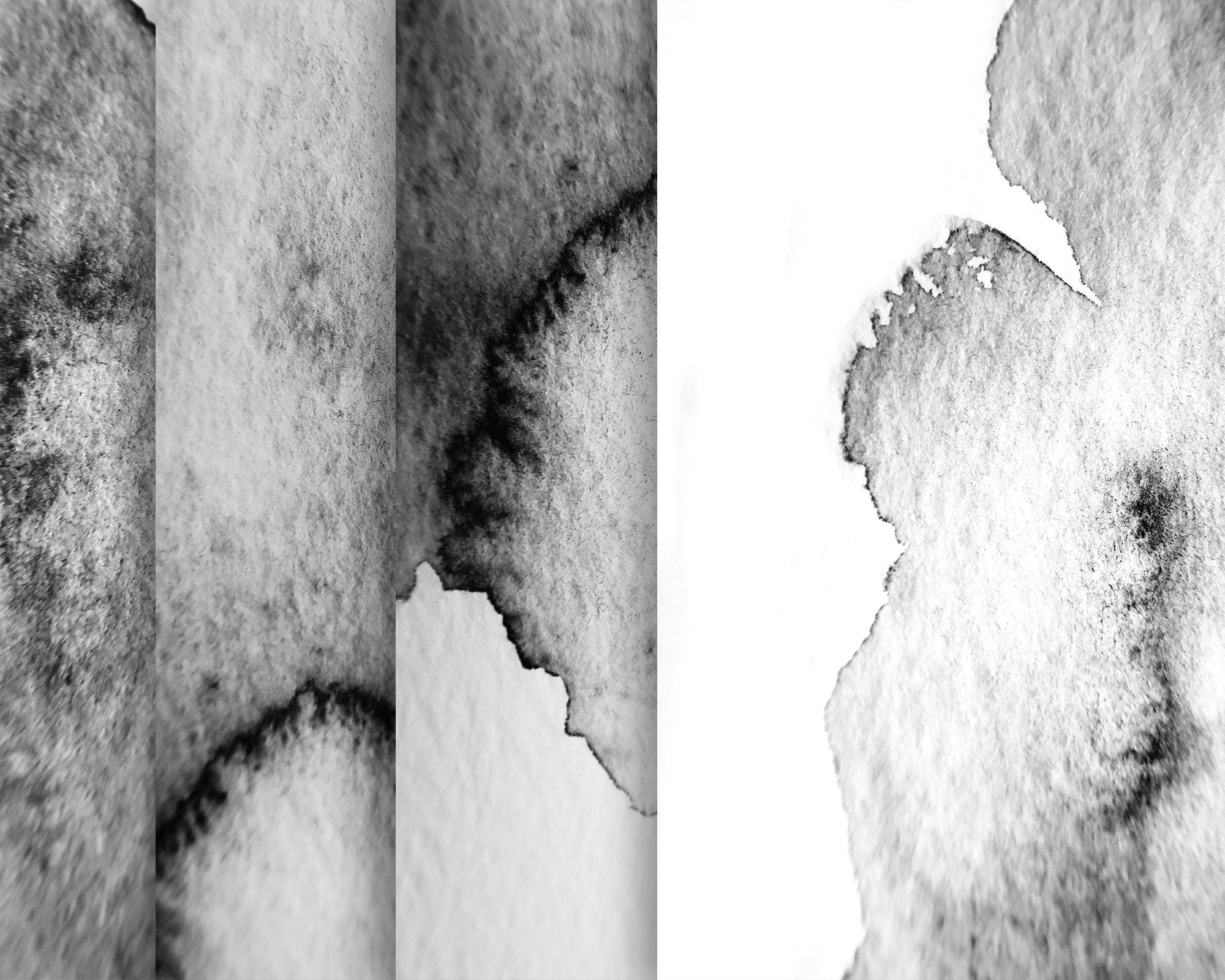 Black and White Watercolour Textures | Clip Art Digital Download | Commercial Use Katnipp character product