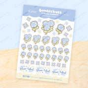 Blue Hydrangea A6 Planner Sticker Sheet | Cute Kawaii Floral Journal Stickers | BH006 Katnipp character product
