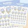 Blue Hydrangea A6 Sticker Sheet – Cute Flower Design | Kawaii Pastel Decorative Stickers | BH 006 - Katnipp Studios