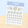 Blue Hydrangea A6 Sticker Sheet – Cute Flower Design | Kawaii Pastel Decorative Stickers | BH 006 - Katnipp Studios