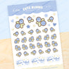 Blue Hydrangea A6 Sticker Sheet | Cute Bloobs Blueberry Design | Kawaii Pastel Decorative Stickers | BH 004 - Katnipp Studios