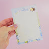 Blue Hydrangea Bumblebutt A6 Notepad | Kawaii Floral Mini Notebook for Notes | Cute Stationery - Katnipp Studios