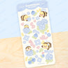 Blue Hydrangea Bumblebutt Polco Deco Sticker Sheet – Kawaii Floral & Bee Stickers | BH001 - Katnipp Studios