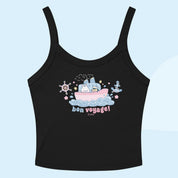 Bon Voyage | Kawaii Bumblebutt & Bonbun Crop Top | Y2K Pastel Cruise Aesthetic | Cute Summer Tank 🌸✨ Katnipp character product