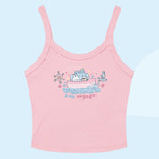 Bon Voyage | Kawaii Bumblebutt & Bonbun Crop Top | Y2K Pastel Cruise Aesthetic | Cute Summer Tank 🌸✨ Katnipp character product