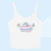 Bon Voyage | Kawaii Bumblebutt & Bonbun Crop Top | Y2K Pastel Cruise Aesthetic | Cute Summer Tank 🌸✨ Katnipp character product