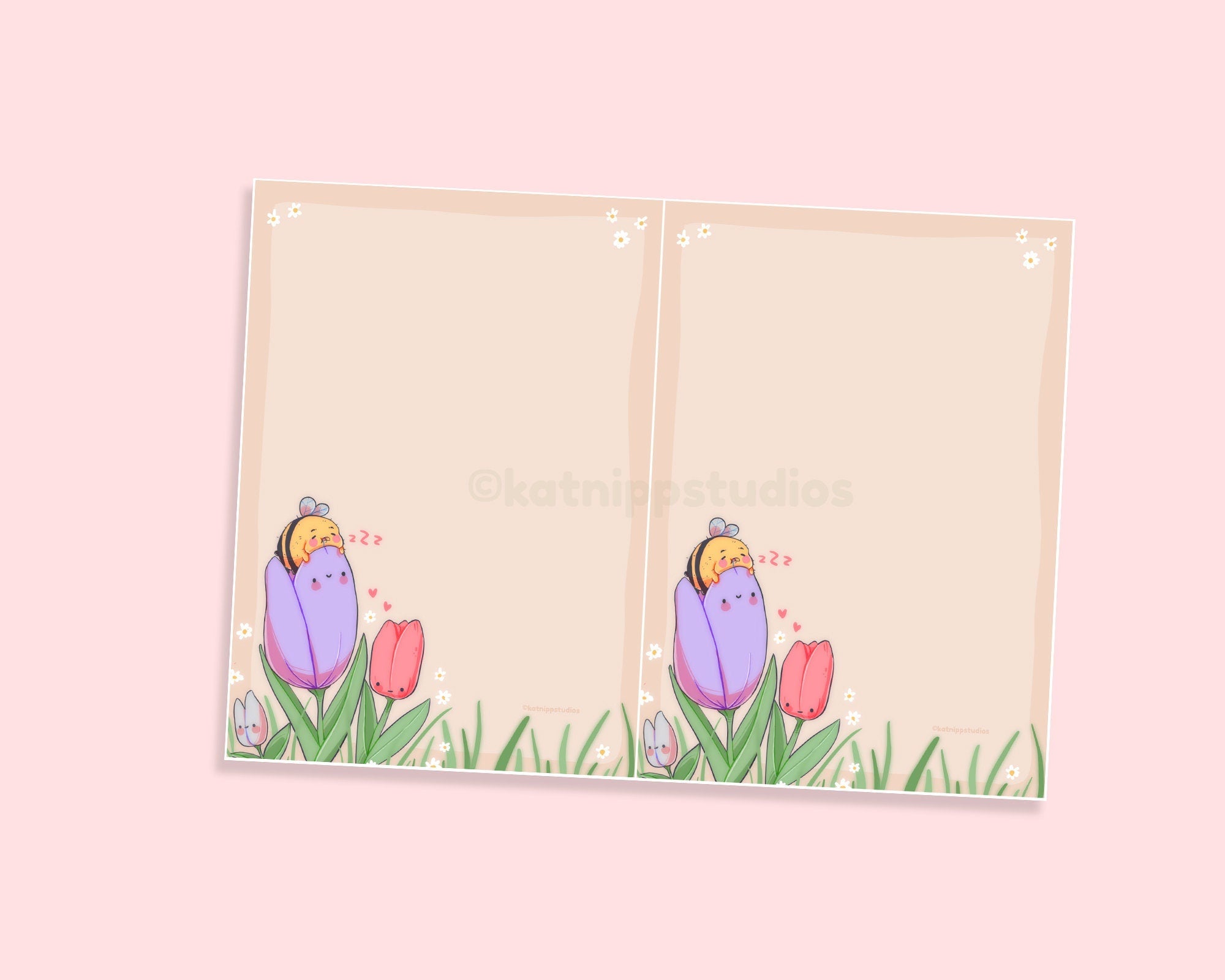 Bumble Bee Digital Letter Set | Cute Printable Stationery Paper | Kawaii Letter Writing Paper Katnipp character product