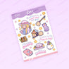 Bumblebutt & Primrose Pastel Witch Kawaii Sticker Sheet | Magical Quotes & Cute Witchy Designs | PW 008 - Katnipp Studios