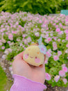 Bumblebutt & Sakura Flower Keychain Plushie Bundle | Kawaii Bee & Floral Charm Accessories - Katnipp Studios