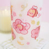 Bumblebutt & Sakura Flowers 16 oz Frosted Kawaii Tumbler | Cute Drinkware with Bamboo Lid | BBT001 - Katnipp Studios