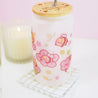 Bumblebutt & Sakura Flowers 16 oz Frosted Kawaii Tumbler | Cute Drinkware with Bamboo Lid | BBT001 - Katnipp Studios