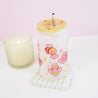 Bumblebutt & Sakura Flowers 16 oz Frosted Kawaii Tumbler | Cute Drinkware with Bamboo Lid | BBT001 - Katnipp Studios