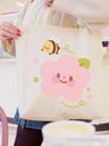 Carry joy with our Bumblebutt on Pink Peony Flower Tote Bag. Eco-friendly and stylish, perfect for everyday use! 3