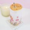 Bumblebutt & Spring Flowers 16 oz Frosted Kawaii Tumbler | Eco-Friendly Drinkware with Metal Straw & Bamboo Lid - Katnipp Studios