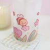 Bumblebutt & Spring Flowers 16 oz Frosted Kawaii Tumbler | Eco-Friendly Drinkware with Metal Straw & Bamboo Lid - Katnipp Studios