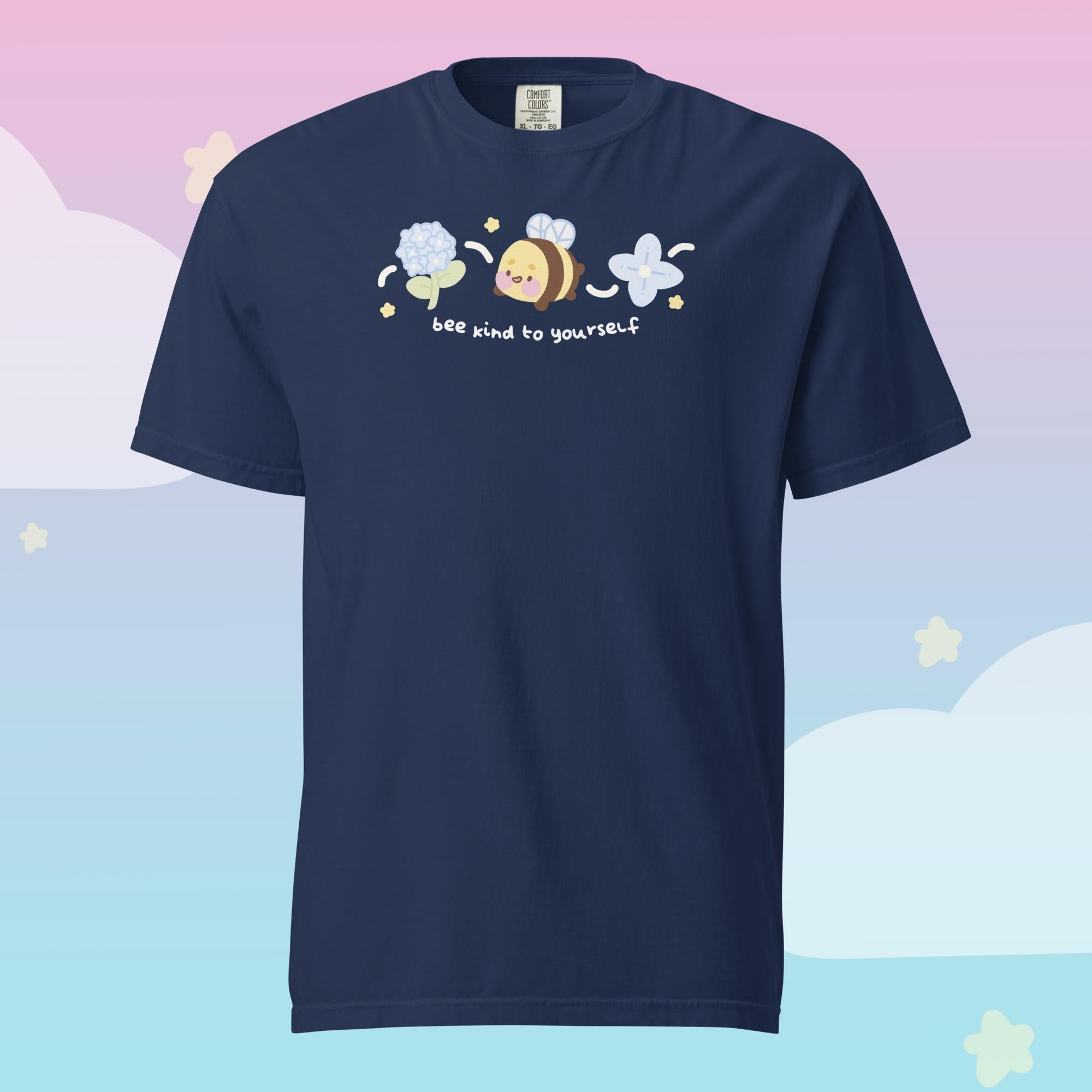 Bumblebutt Bee Kind to Yourself Kawaii T-Shirt | Cute Bee Character Positive Affirmation Tee Katnipp character product