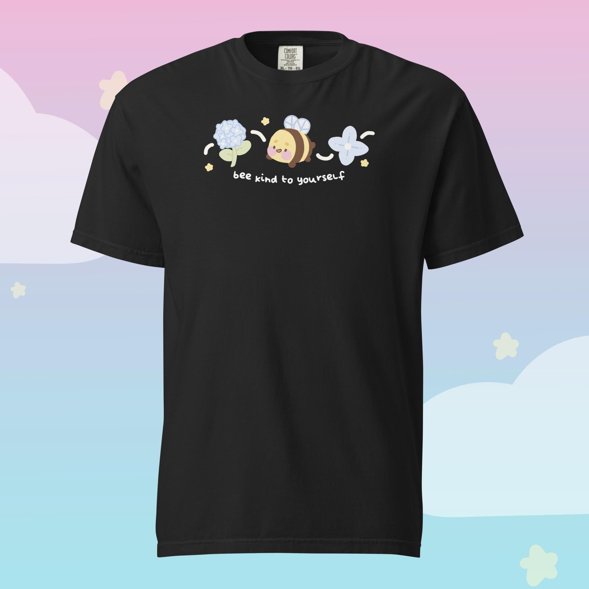 Bumblebutt Bee Kind to Yourself Kawaii T-Shirt | Cute Bee Character Positive Affirmation Tee Katnipp character product