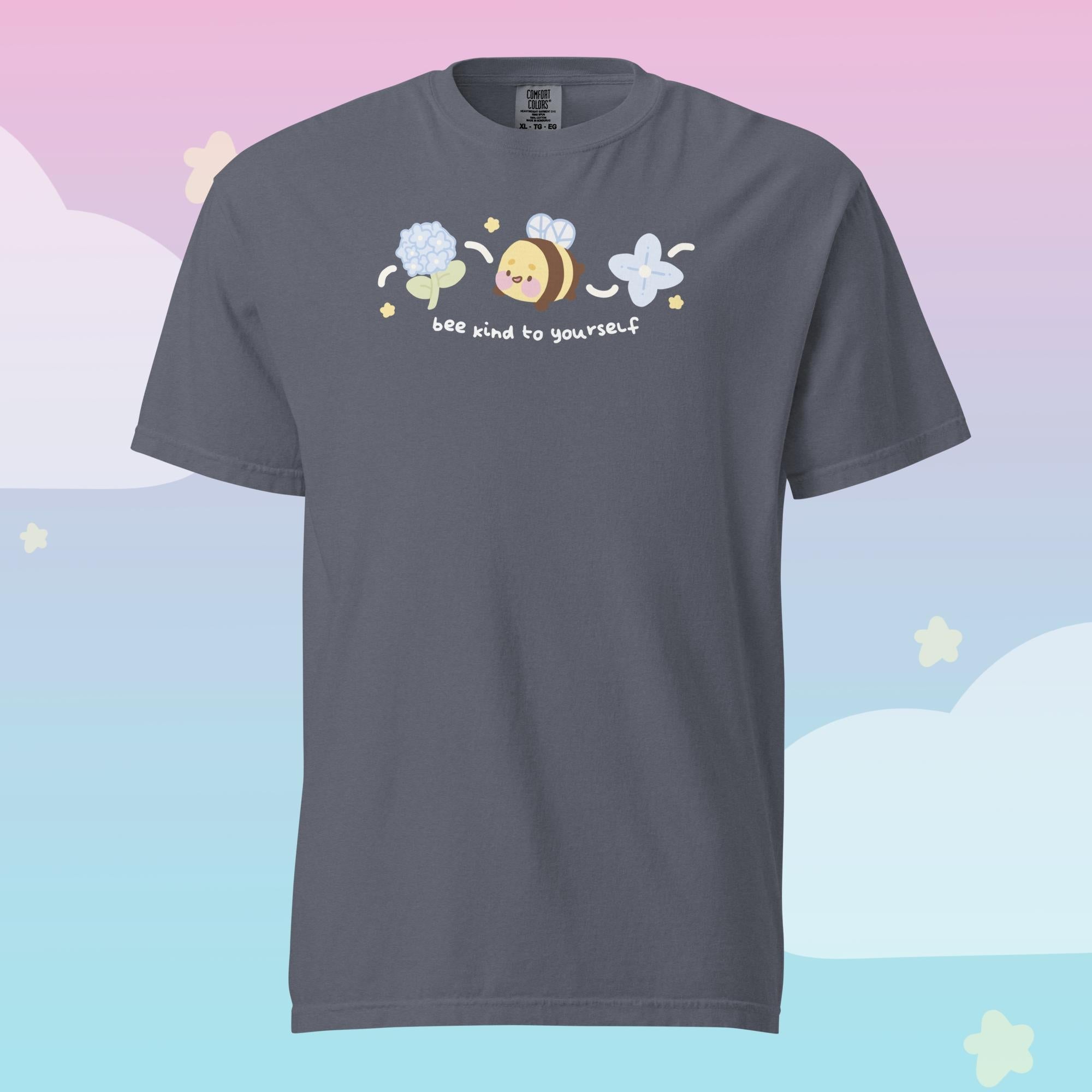 Bumblebutt Bee Kind to Yourself Kawaii T-Shirt | Cute Bee Character Positive Affirmation Tee Katnipp character product