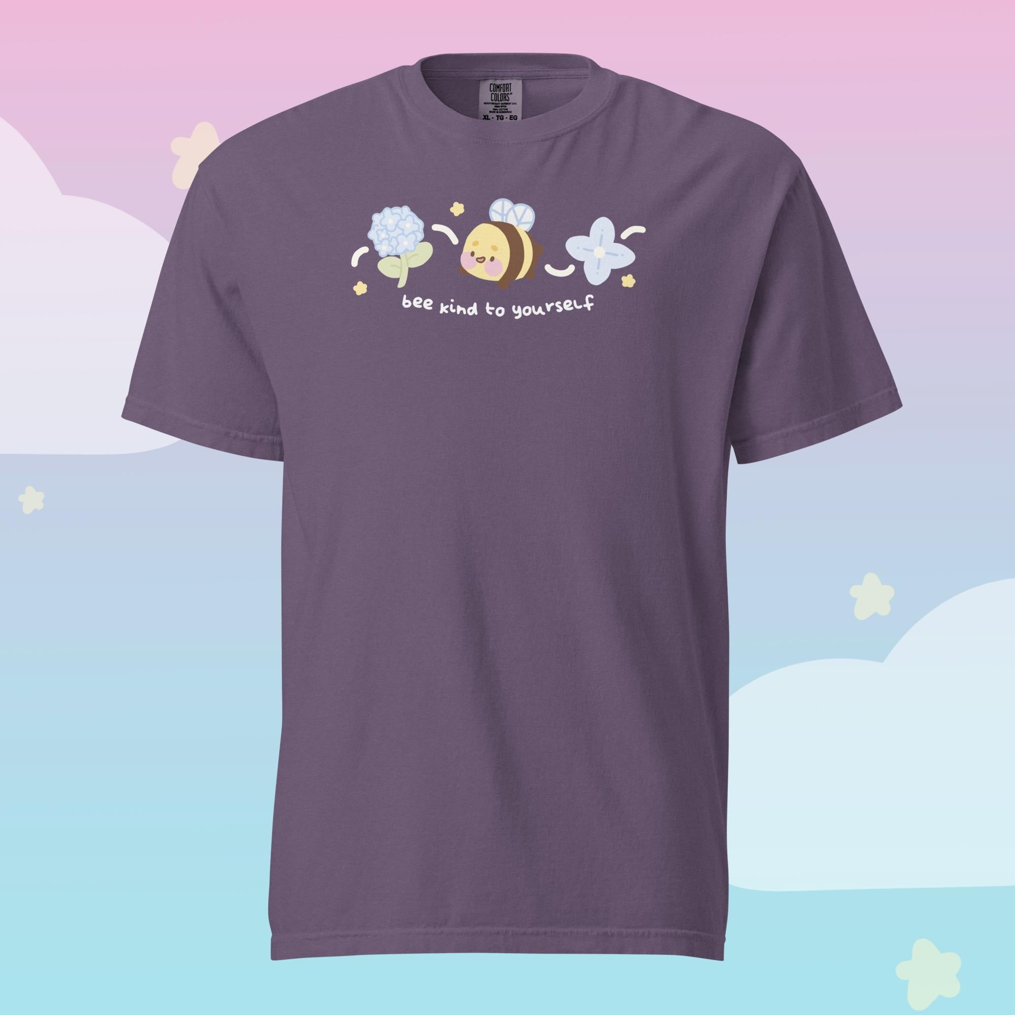 Bumblebutt Bee Kind to Yourself Kawaii T-Shirt | Cute Bee Character Positive Affirmation Tee Katnipp character product