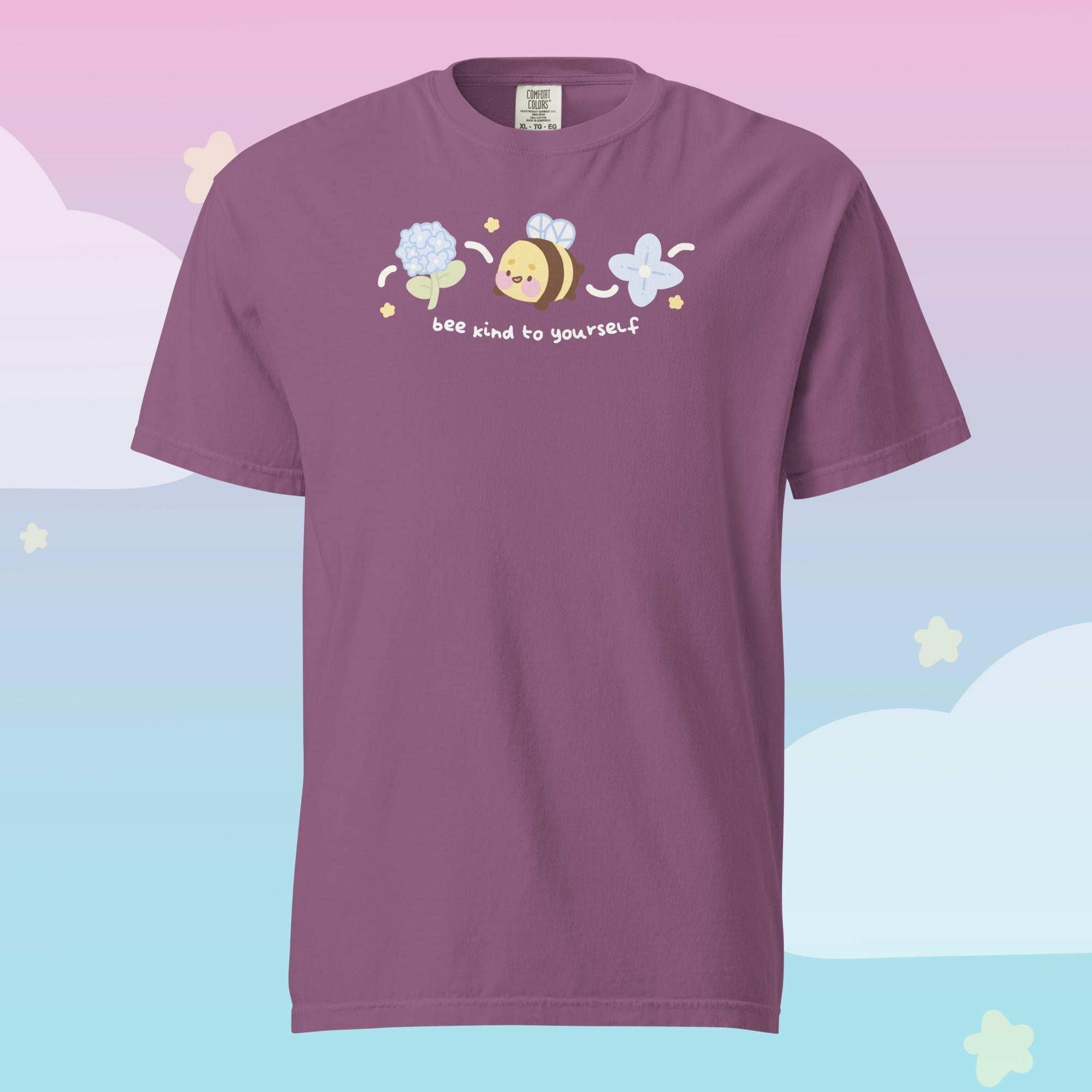 Bumblebutt Bee Kind to Yourself Kawaii T-Shirt | Cute Bee Character Positive Affirmation Tee Katnipp character product