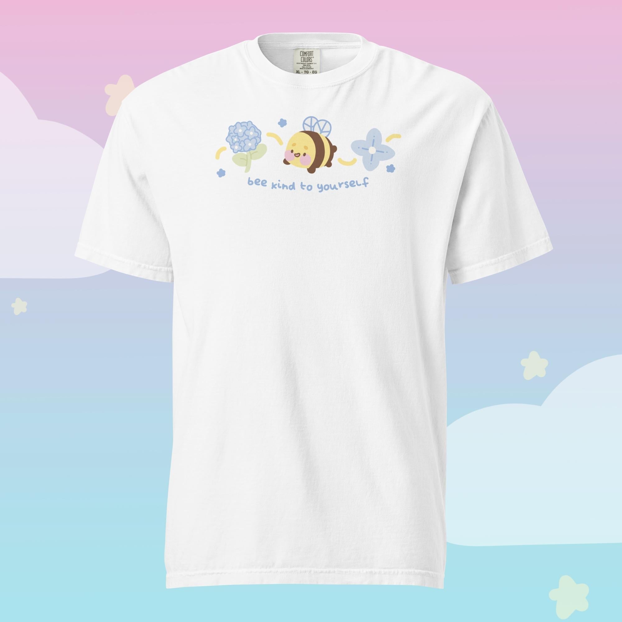 Bumblebutt Bee Kind to Yourself Kawaii T-Shirt | Cute Bee Character Positive Affirmation Tee Katnipp character product