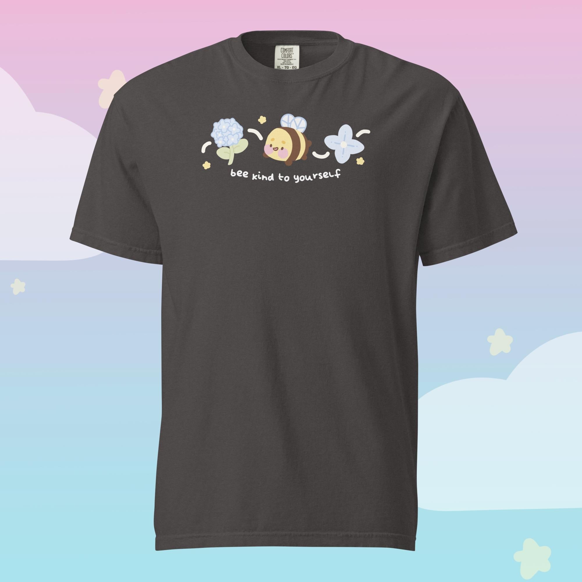 Bumblebutt Bee Kind to Yourself Kawaii T-Shirt | Cute Bee Character Positive Affirmation Tee Katnipp character product