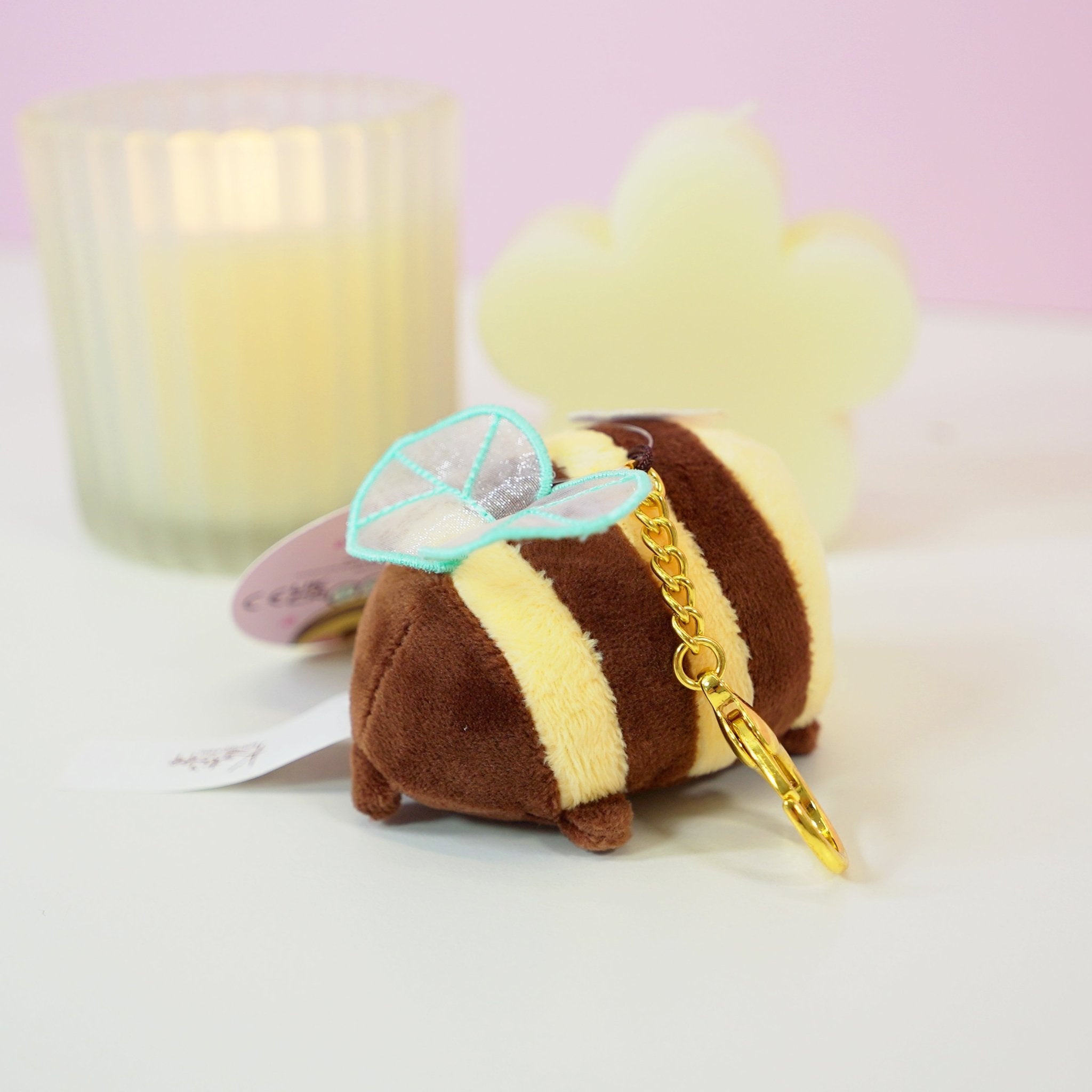 Bumblebutt Bee Plush Keychain | Kawaii Bee Bag Charm with Sakura Flower Katnipp character product