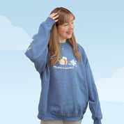 Bumblebutt Bee Sweatshirt | Bee Kind to Yourself Quote | Cute Cozy Blue Hydrangea Kawaii Floral Jumper Katnipp character product