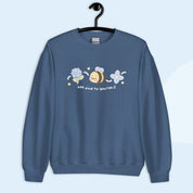 Bumblebutt Bee Sweatshirt | Bee Kind to Yourself Quote | Cute Kawaii Blue Hydrangea Floral Jumper Katnipp character product