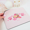 Bumblebutt Candy Cane Academy Mouse Pad | Kawaii Christmas Desk Decor | Festive Pastel Pink Workspace Accessory - Katnipp Studios