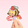 Image of Bumblebutt Candy Cane Die Cut sticker