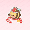 Image of Bumblebutt Candy Cane Die Cut sticker 3
