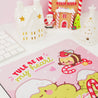 Image of Bumblebutt Candy Cane Kawaii Mouse Pad with festive design. 6