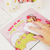 Image of Bumblebutt Candy Cane Kawaii Mouse Pad with festive design. 8