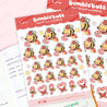 Adorable Bumblebutt Candy Cane Sticker Sheet & Envelope Seals