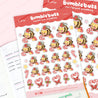 Bumblebutt Candy Cane Sticker Sheet & Envelope Seals | Festive Holiday Collection | GG013 - Katnipp Studios