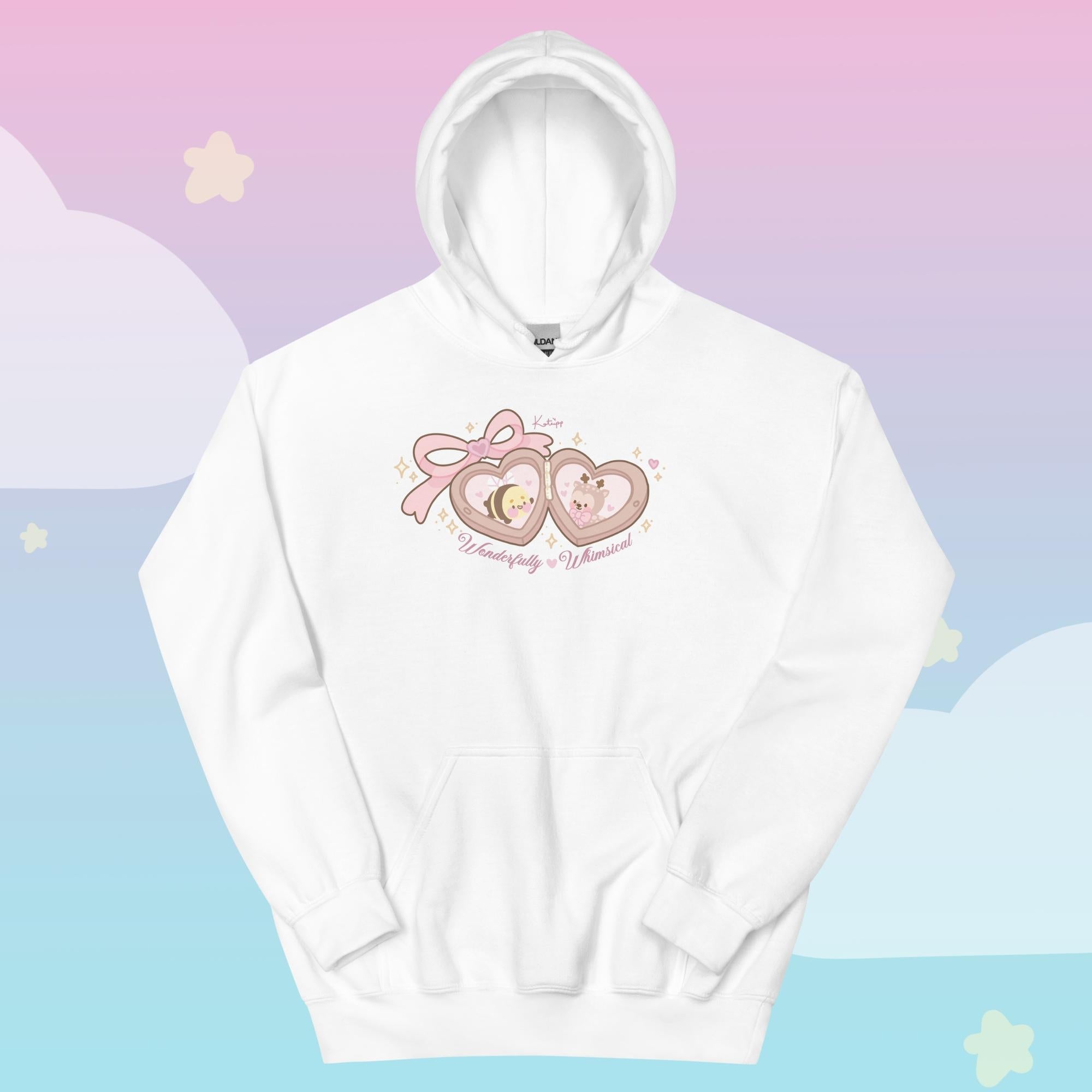 Bumblebutt & Cinnamon Coquette Hoodie | Cute Kawaii Pink Bow Hoodie Katnipp character product