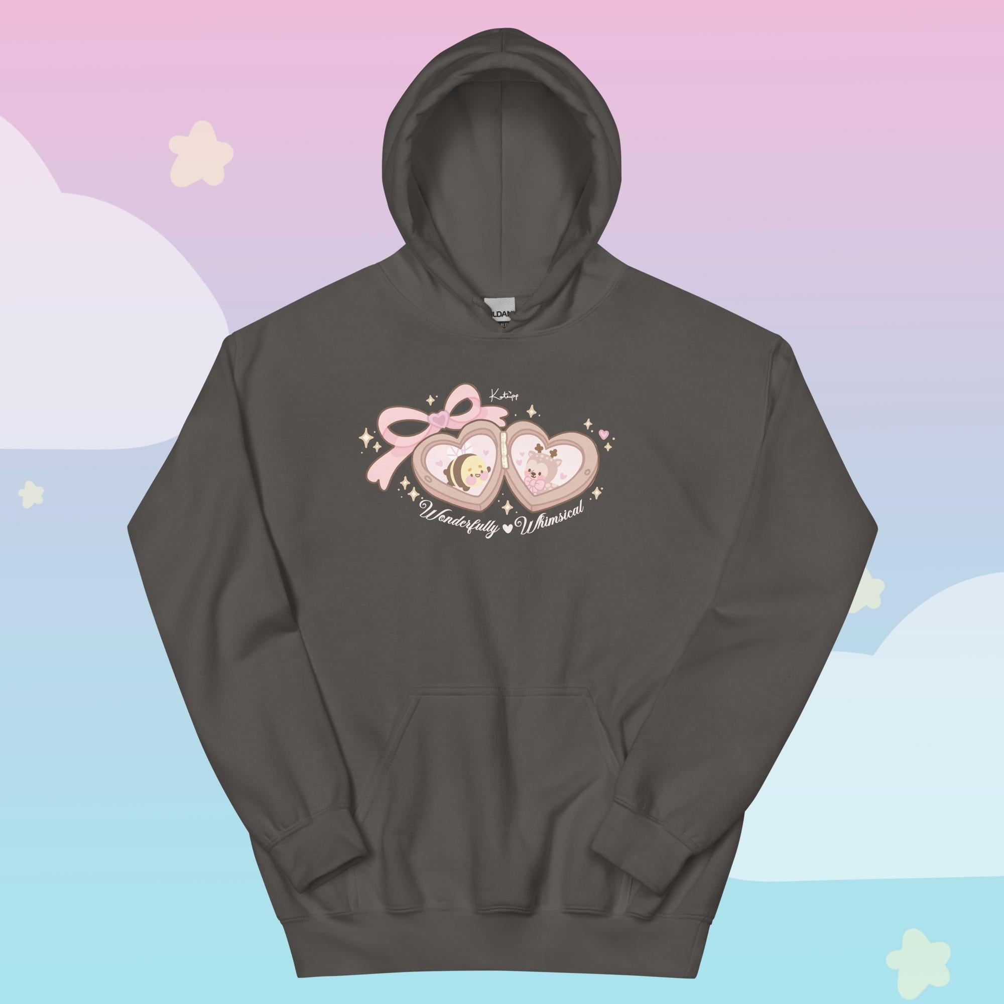 Bumblebutt & Cinnamon Coquette Hoodie | Cute Kawaii Pink Bow Hoodie Katnipp character product