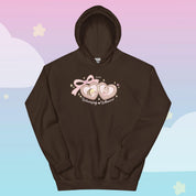 Bumblebutt & Cinnamon Coquette Hoodie | Cute Kawaii Pink Bow Hoodie Katnipp character product