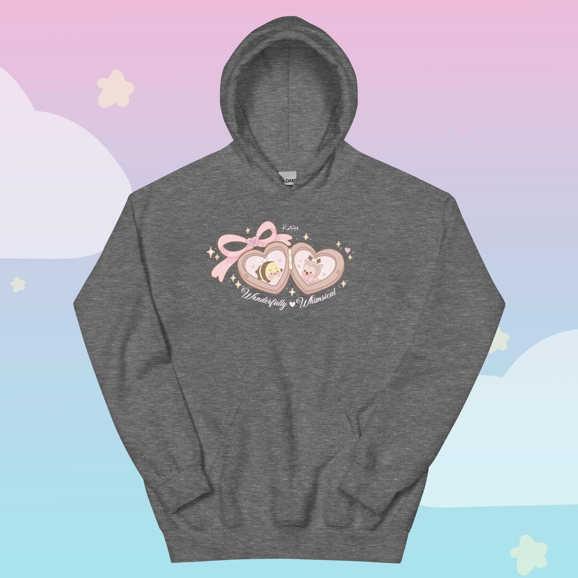 Bumblebutt & Cinnamon Coquette Hoodie | Cute Kawaii Pink Bow Hoodie Katnipp character product