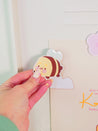 Bumblebutt Glittery Kawaii Fridge Magnet | Cute Bumble Bee Kitchen Decor - Katnipp Studios