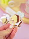 Bumblebutt Spring Magnet - Adorable bumblebee design perfect for adding cheer to your fridge! 6
