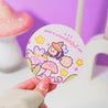 Magical Pastel Witch Coaster featuring Bumblebutt the bee, whimsical home decor 3