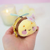 Bumblebutt Keychain Plushie | Cute Fuzzy Bumblebee with Sakura Flower | Kawaii Accessory - Katnipp Studios