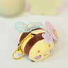 Bumblebutt Keychain Plushie | Cute Fuzzy Bumblebee with Sakura Flower | Kawaii Accessory - Katnipp Studios